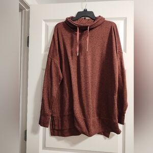 Cozy Maroon Cowl Neck Sweater